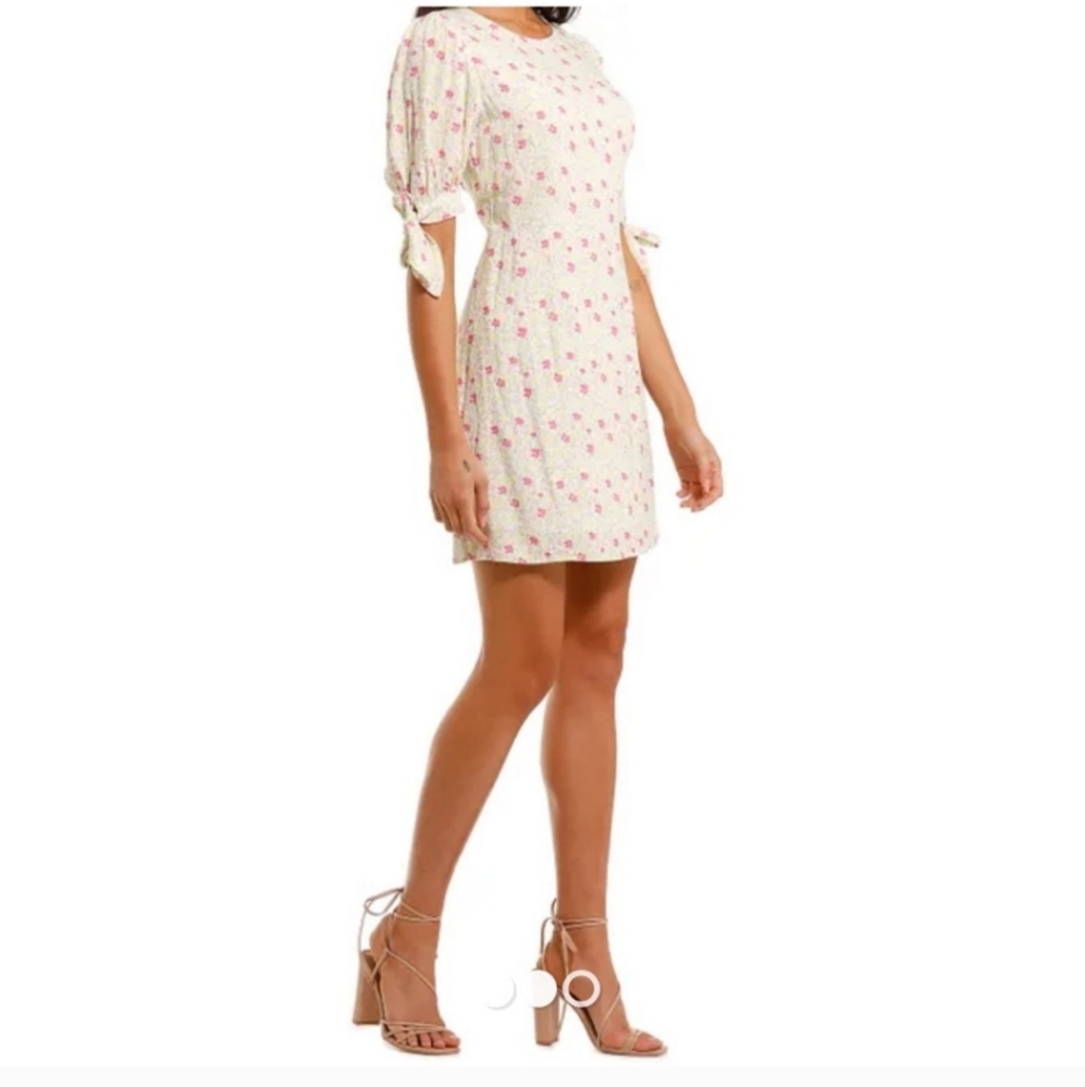 Charlie Holiday Dress 8 Floral Rayon Mini Sun Feminine Chic Coquette - Picture 9 of 16